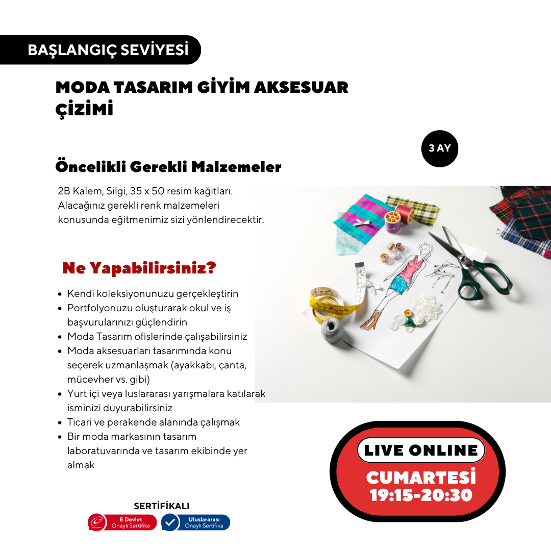 Fashion Garment Design Accessories Drawing and Pattern Development (Online)