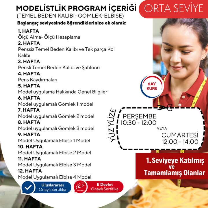 Modelistlik (Orta Seviye) -Yüz Yüze