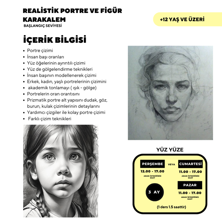 Realistic Portrait and Figure Pencil Drawing - Face to Face