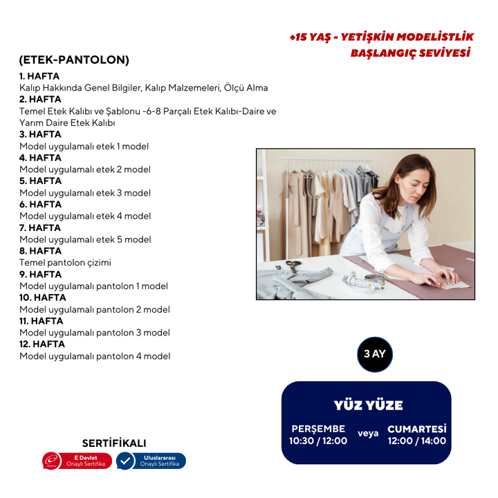 Modeling (Beginner Level) - Face to Face