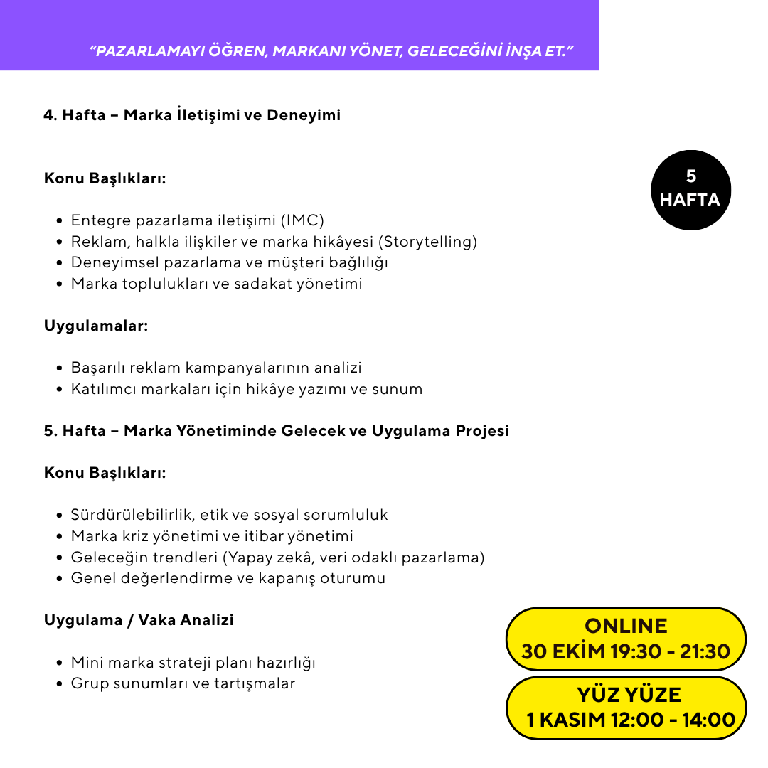 Pazarlama ve Marka Yönetimi