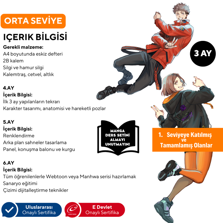 Webtoon ve Manhwa (Kore Çizgi Roman) Hazırlama (Orta Seviye)