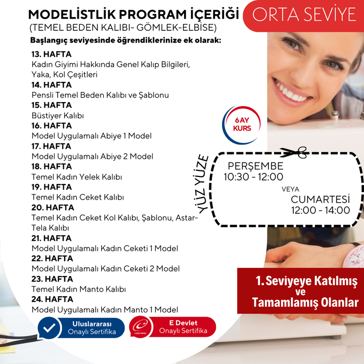 Modelistlik (Orta Seviye) -Yüz Yüze