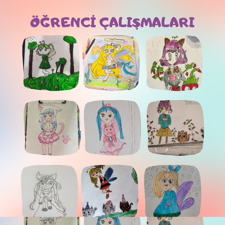 Kawaii Manga Çizim (8-13 Yaş)(Orta Seviye) - Yüz Yüze