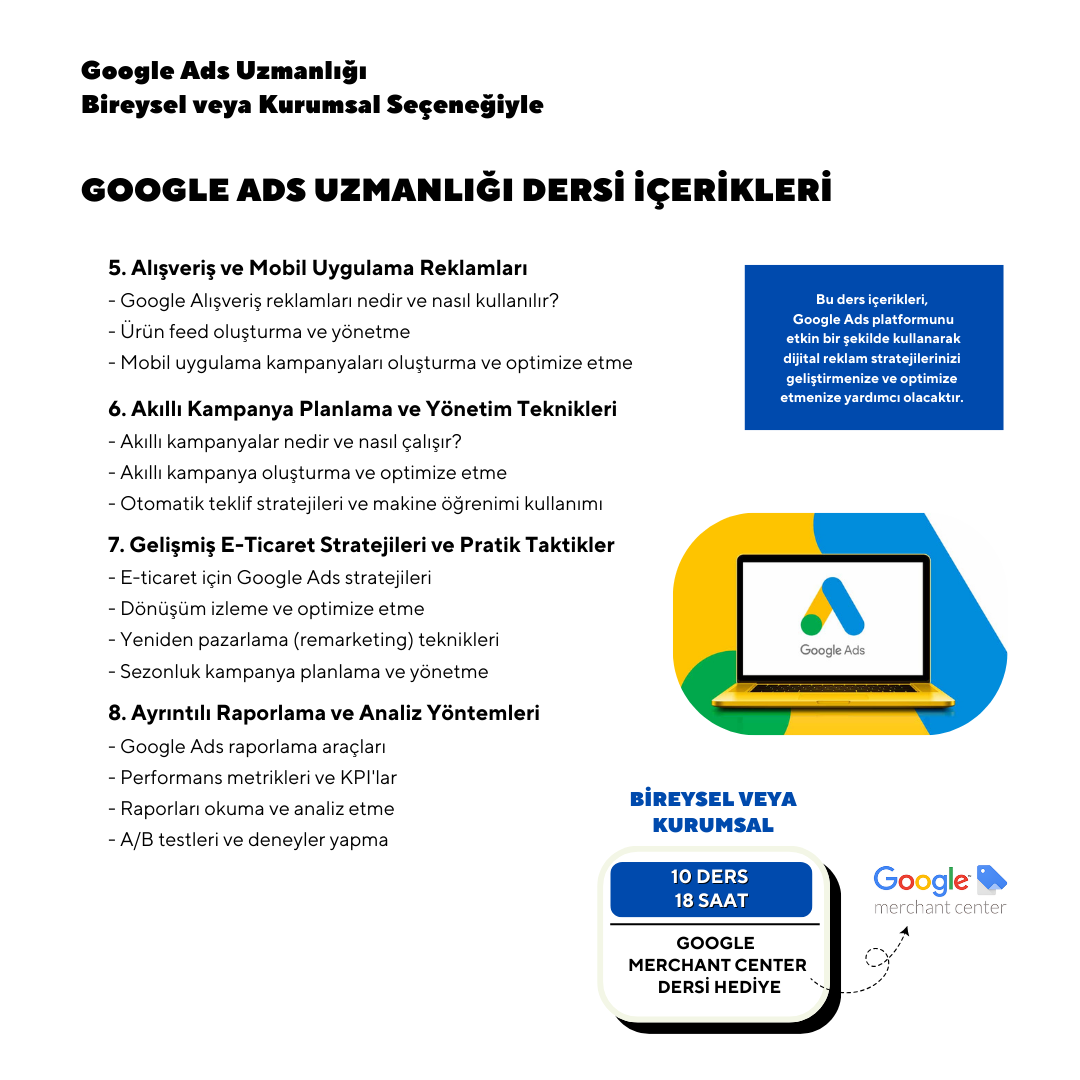 Google Ads Uzmanlığı  - Bire Bir
