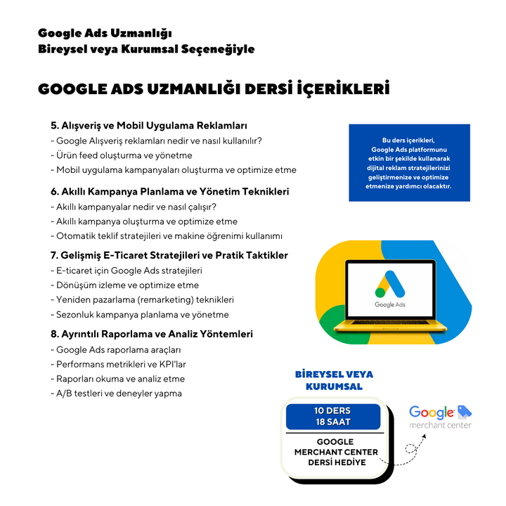 Google Ads Uzmanlığı  - Bire Bir